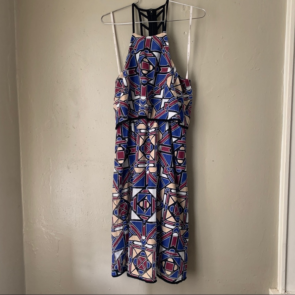 NWOT Ella Moss geometric strappy dress - S